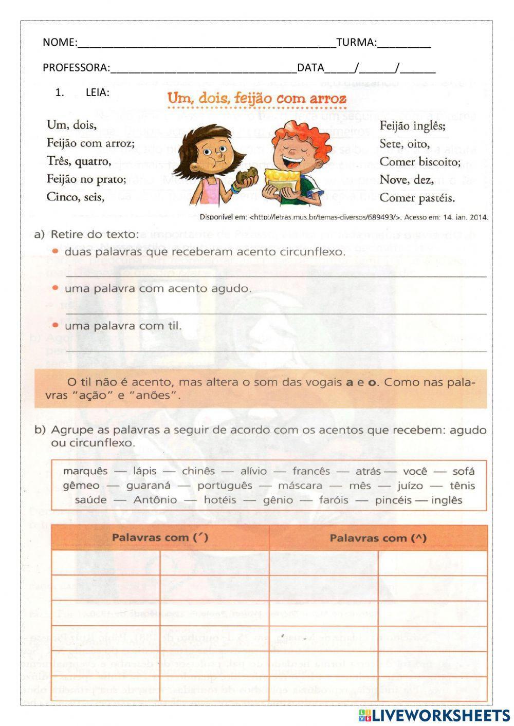 Acento agudo e circunflexo