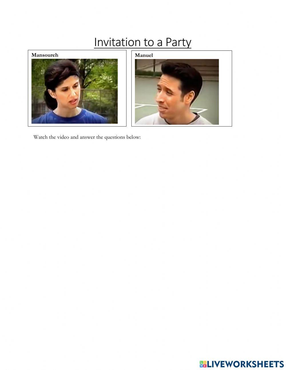 LI Invitation to a Party