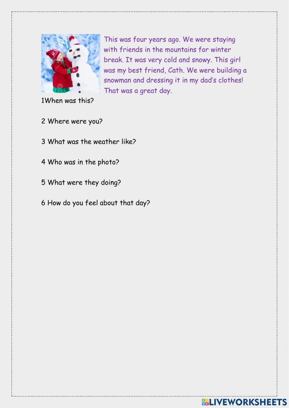 Describing a picture