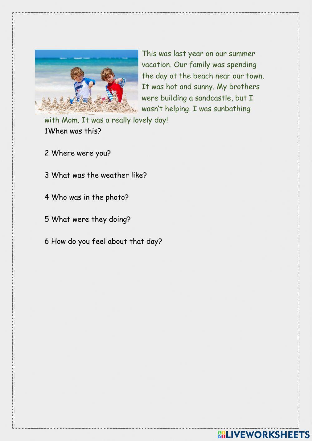 Describing a picture