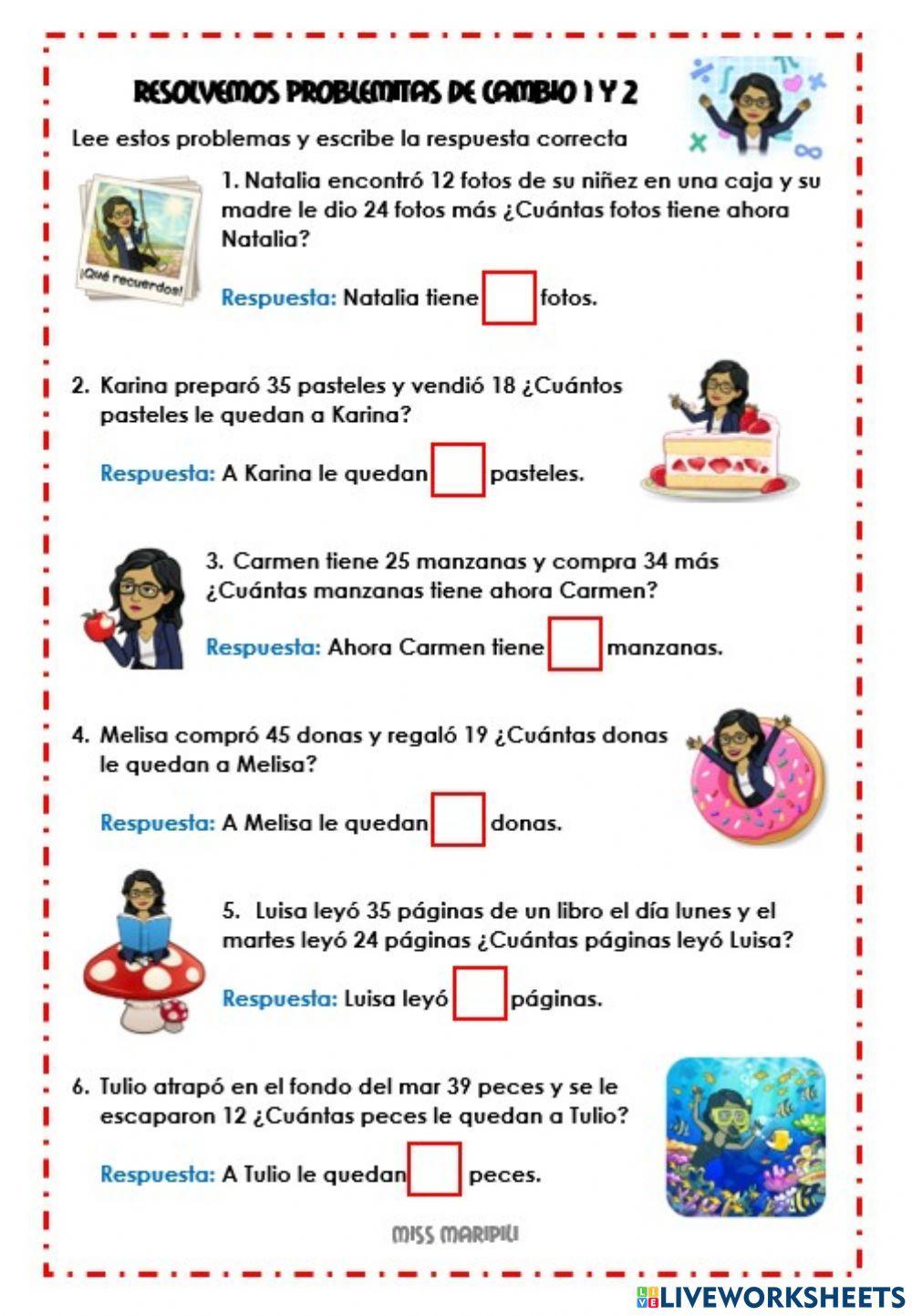 Problemas de Cambio 1 y 2