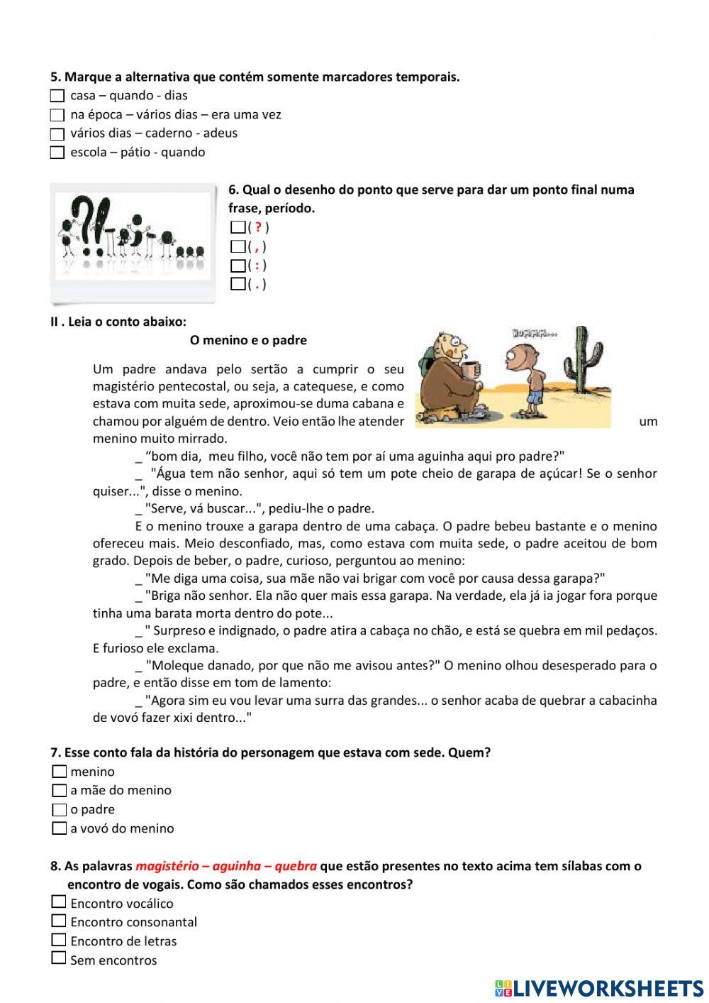Avaliação de português