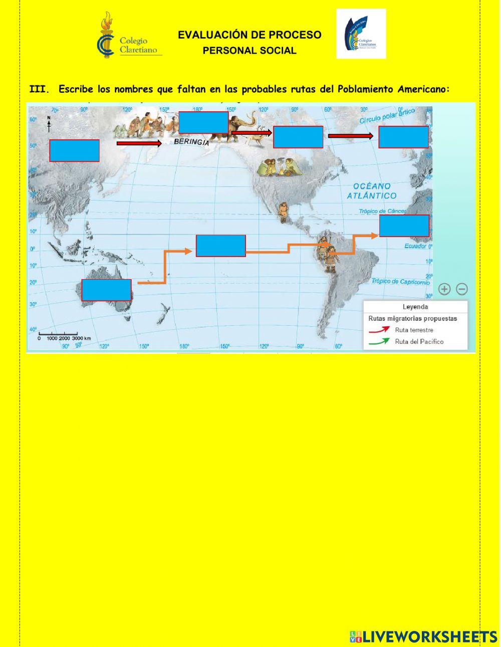 Evaluación de Poblamiento de América