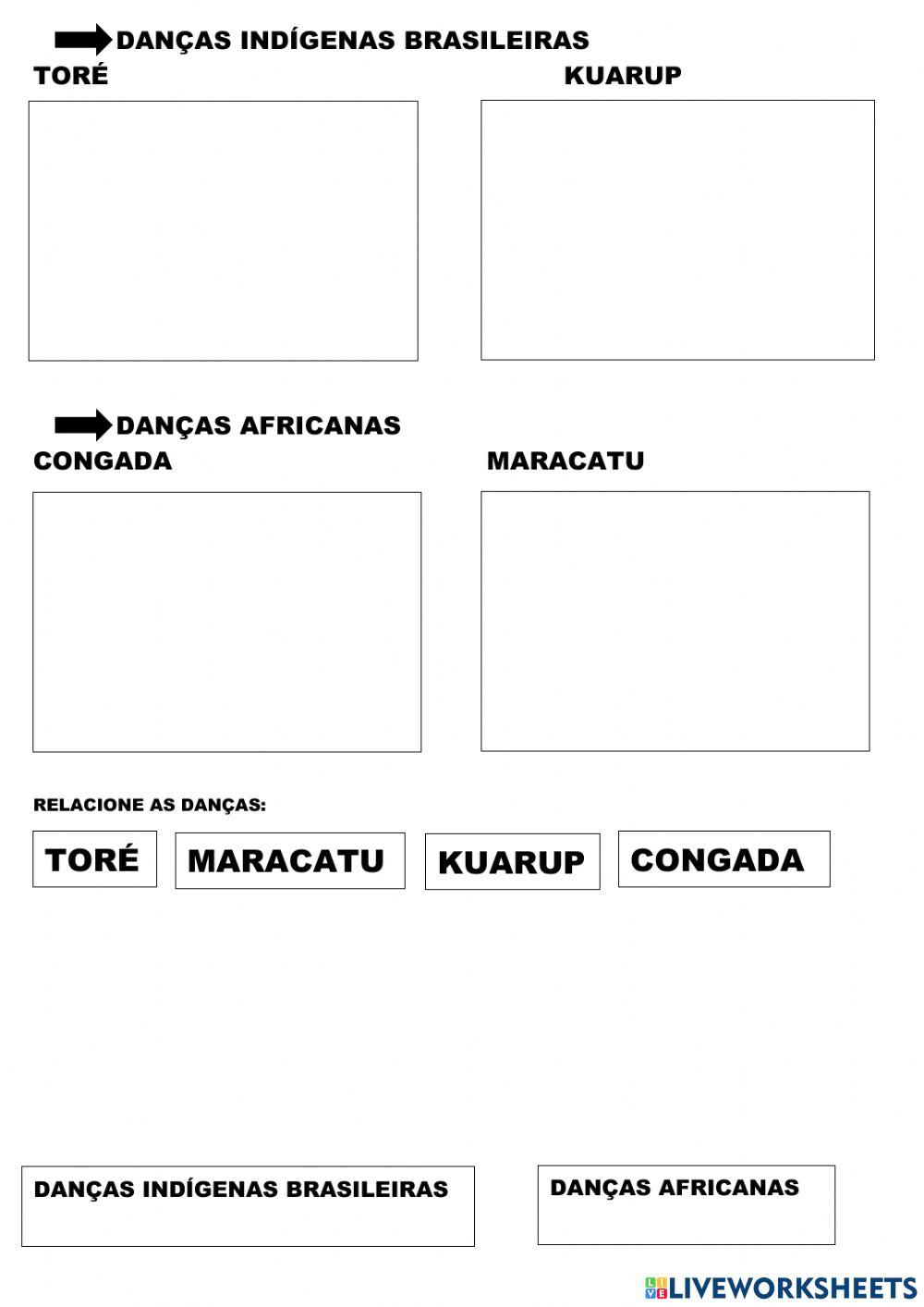 Danças indigenas e africanas