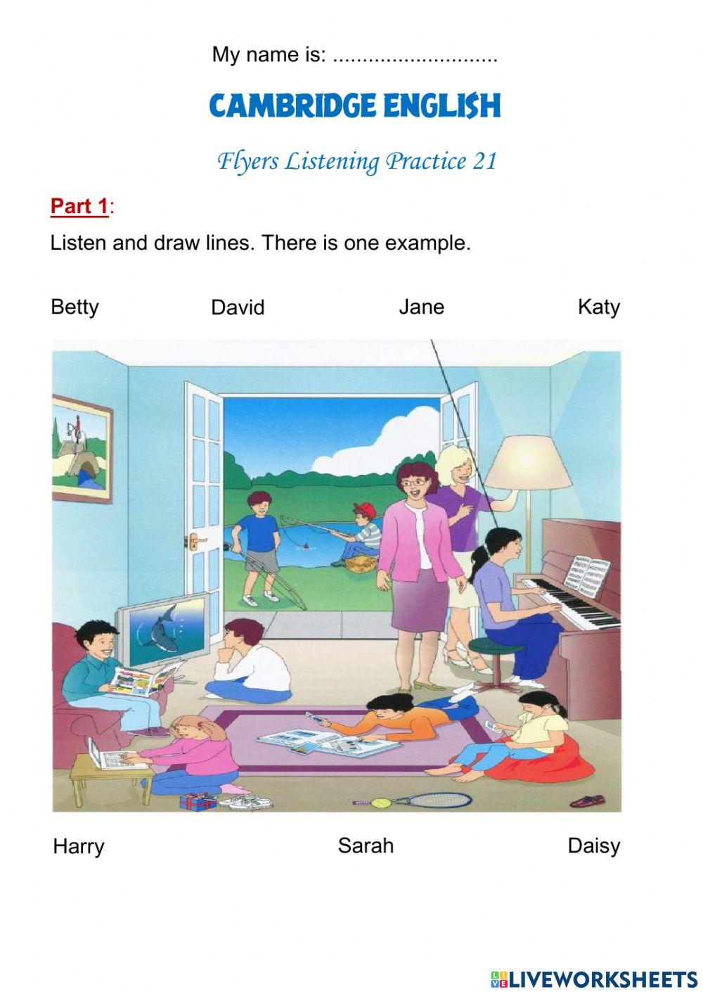 Flyers Listening Practice 21