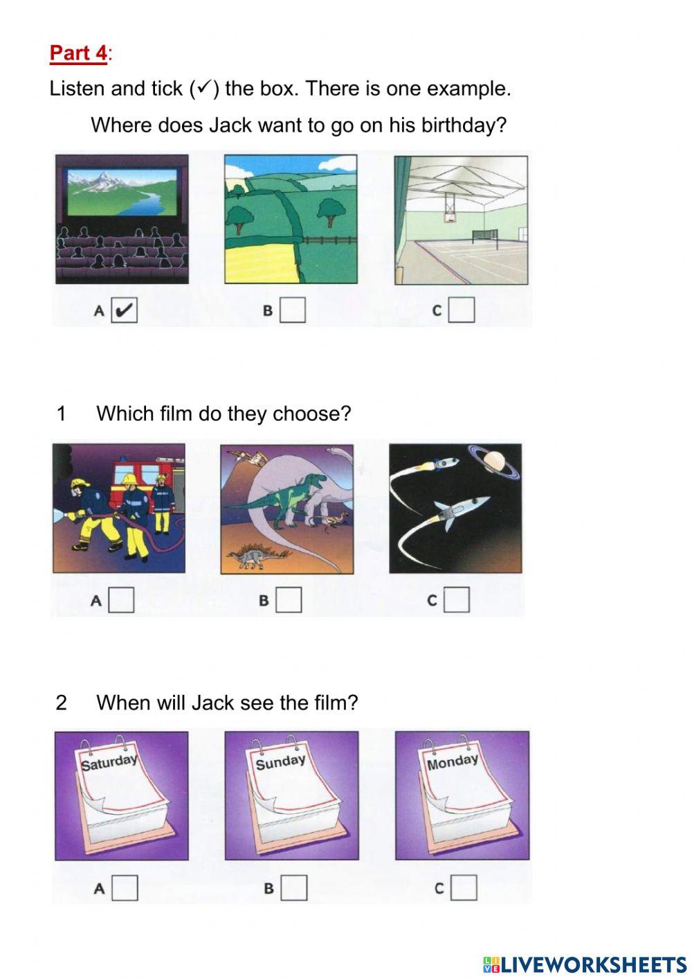 Flyers Listening Practice 21