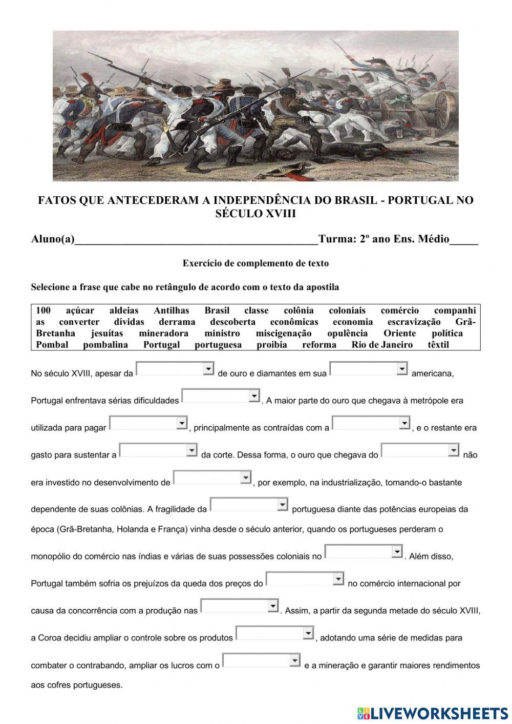 Atividades de história-2ºano ens médio