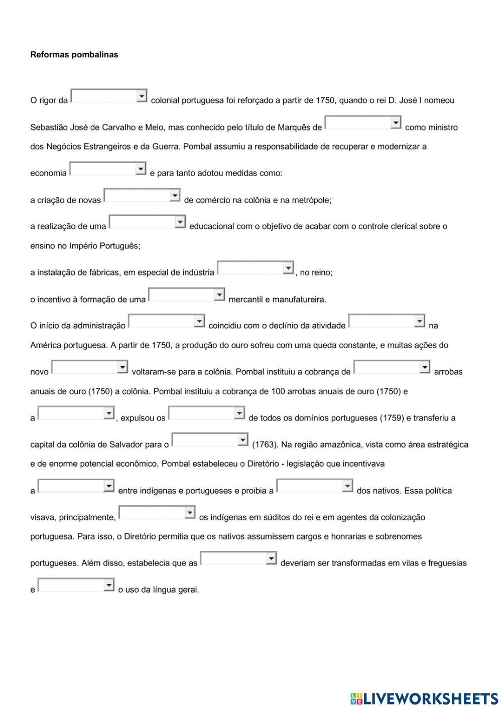 Atividades de história-2ºano ens médio