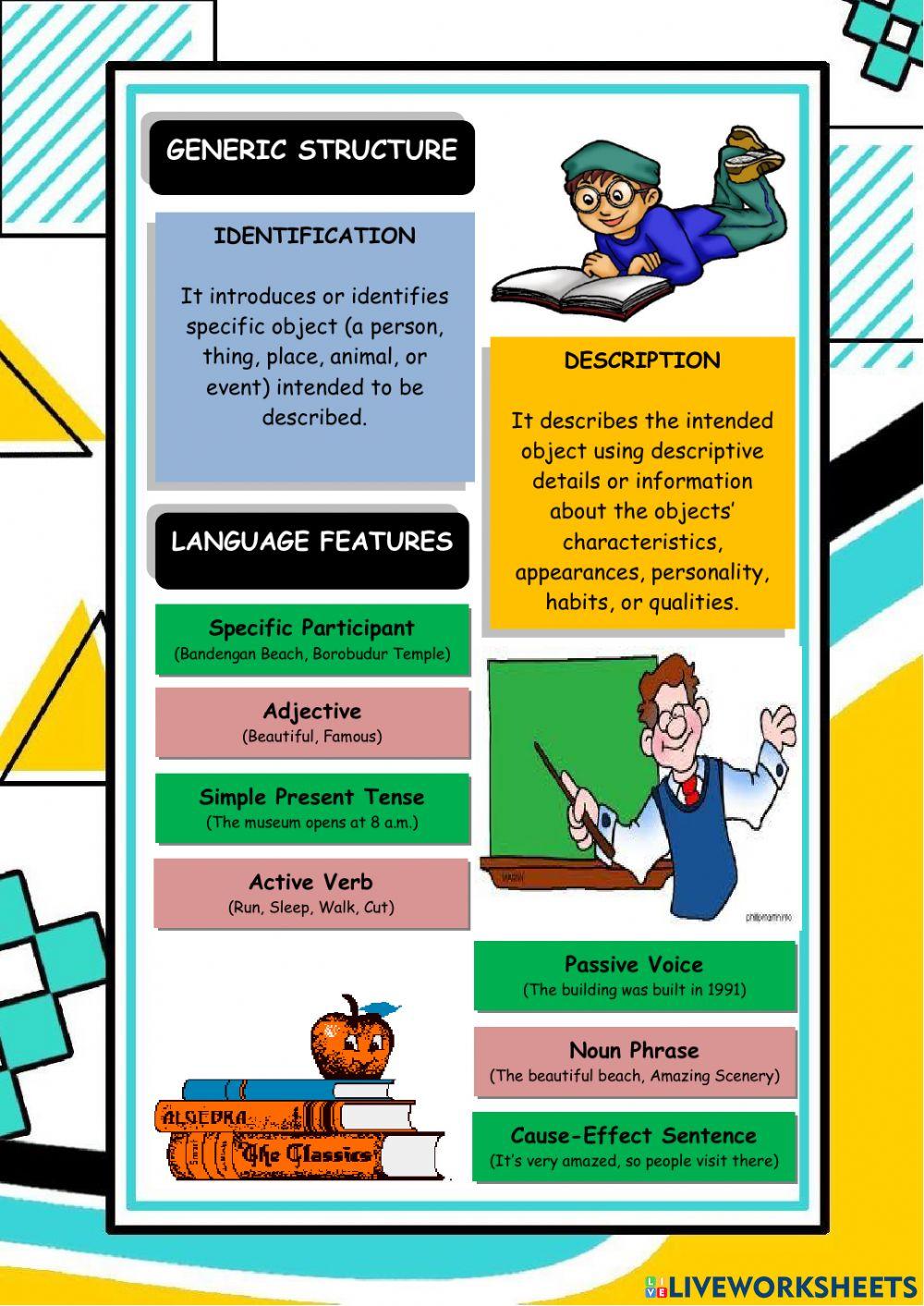 Descriptive text peer teaching