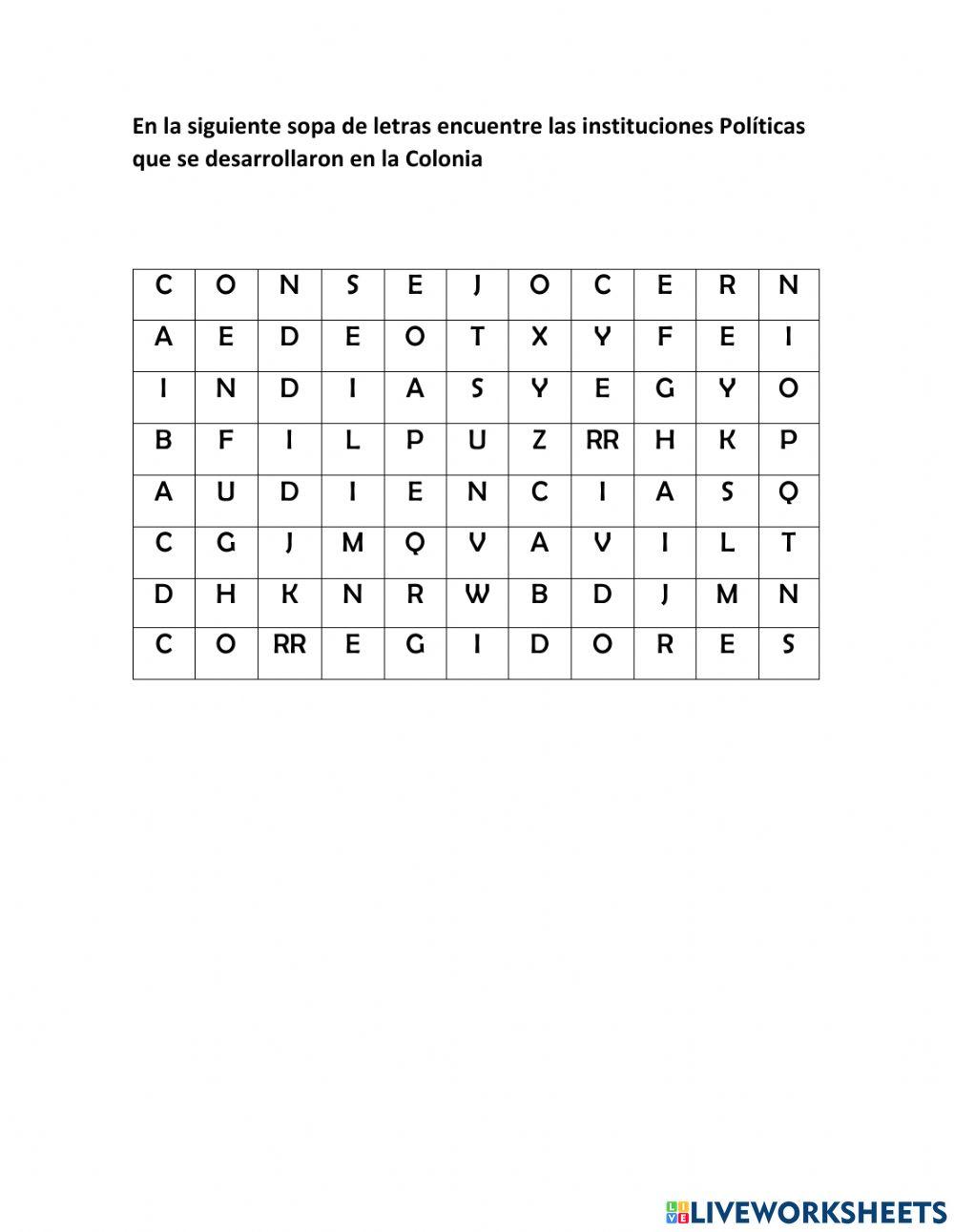Instituciones p.de la colonia