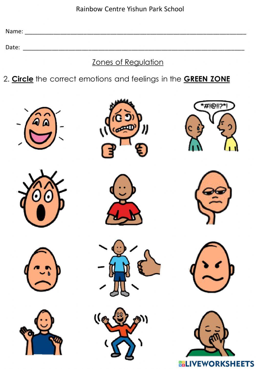 Zone of Regulations-Identifying Emotions