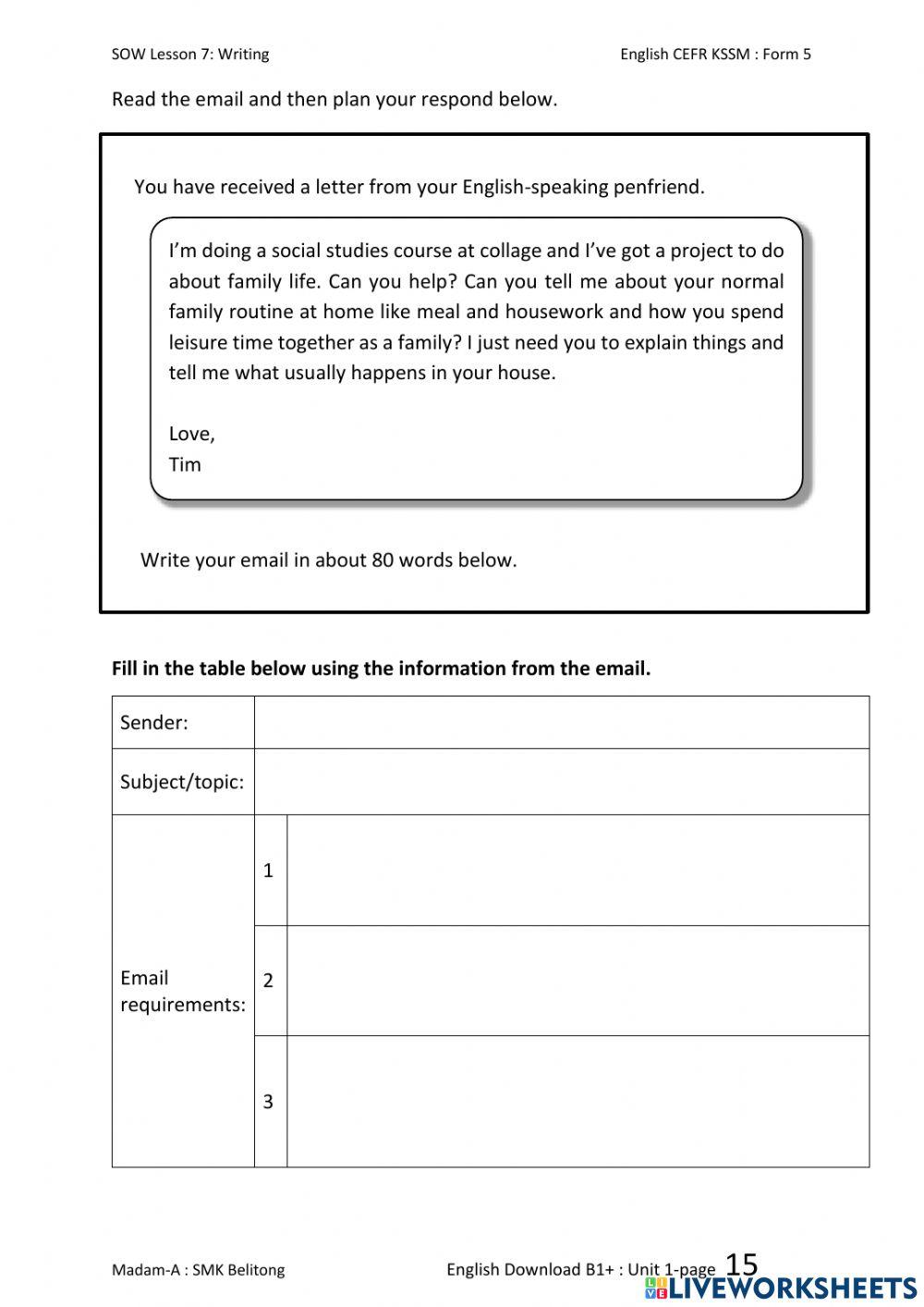 drafting-email-spm-2021-worksheet-live-worksheets