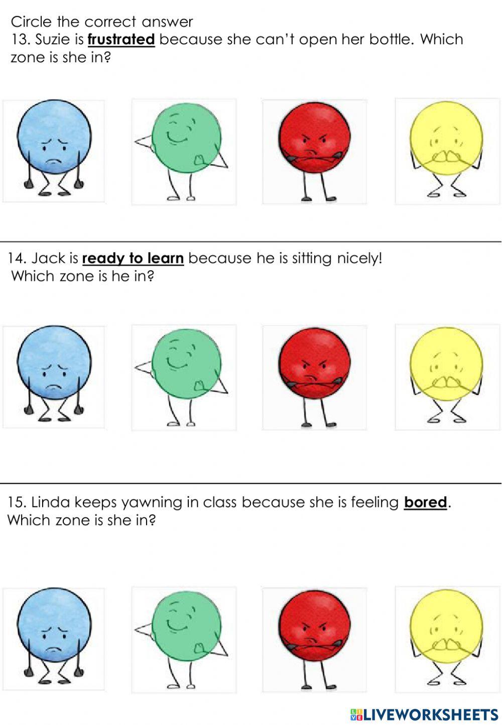 Zone of Regulations-Identifying Zones