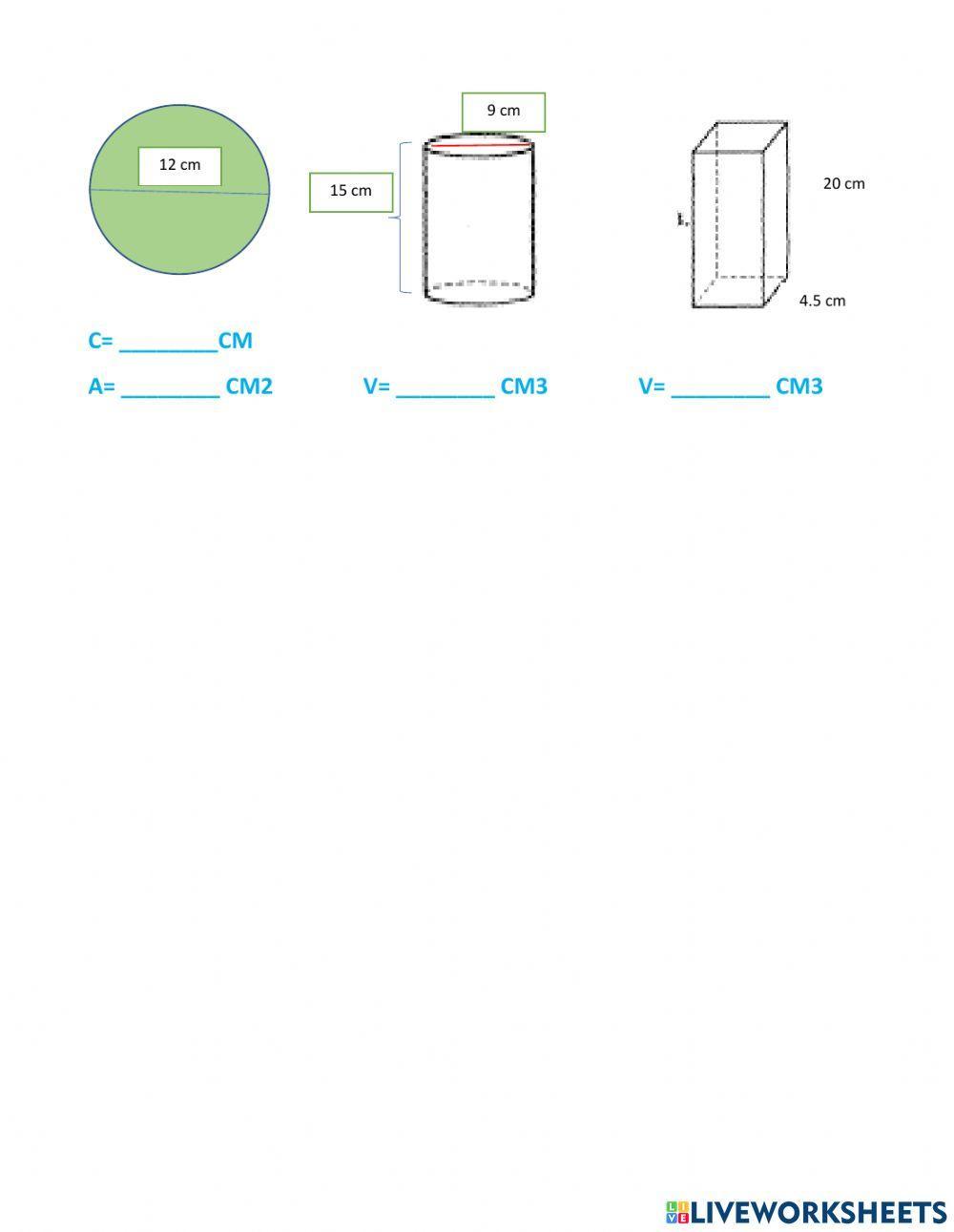 Áreas y Perímetros