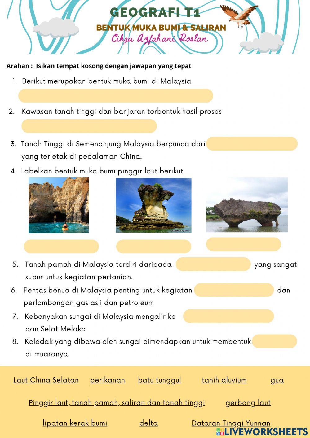 Geografi T1 Bentuk Muka Bumi