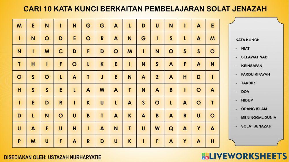 Kata kunci solat jenazah