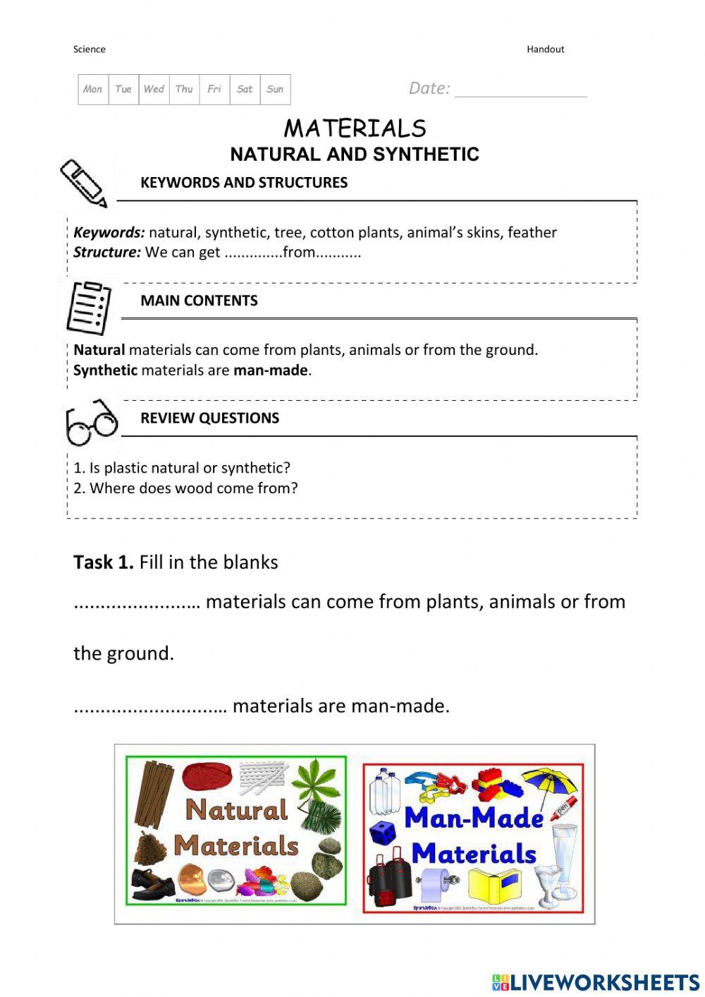 Natural vs Synthetic materials 2340 Nguyễn Hà Phương