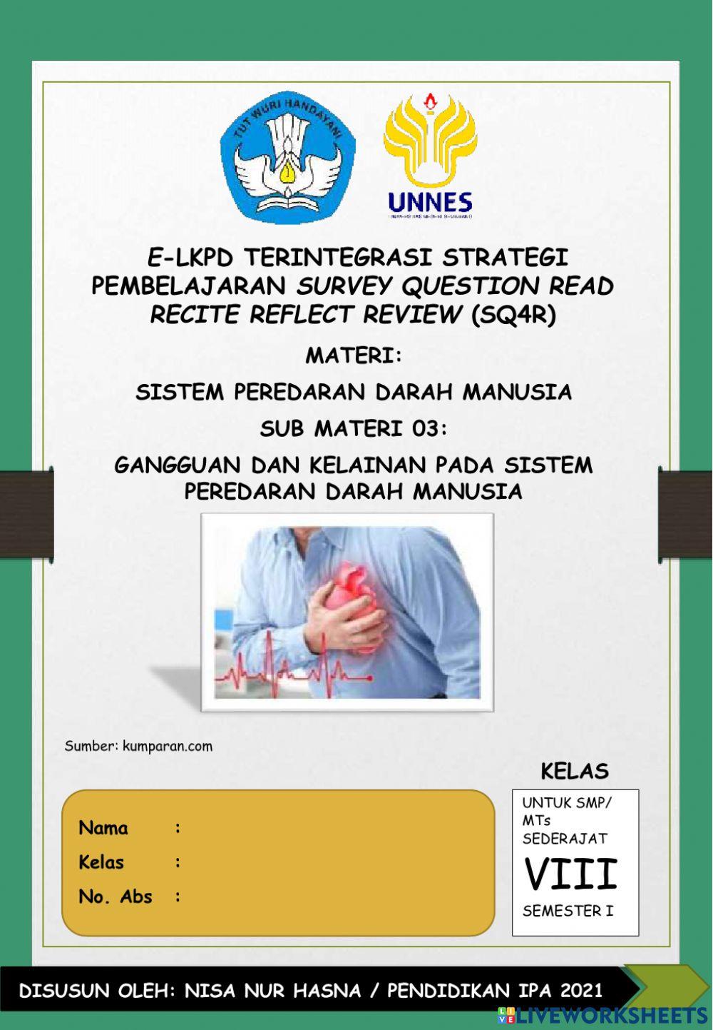 LKPD 04 Gangguan dan Kelainan pada Sistem Peredaran Darah Manusia