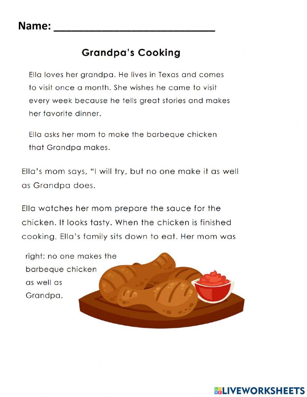 Grandpa's cooking