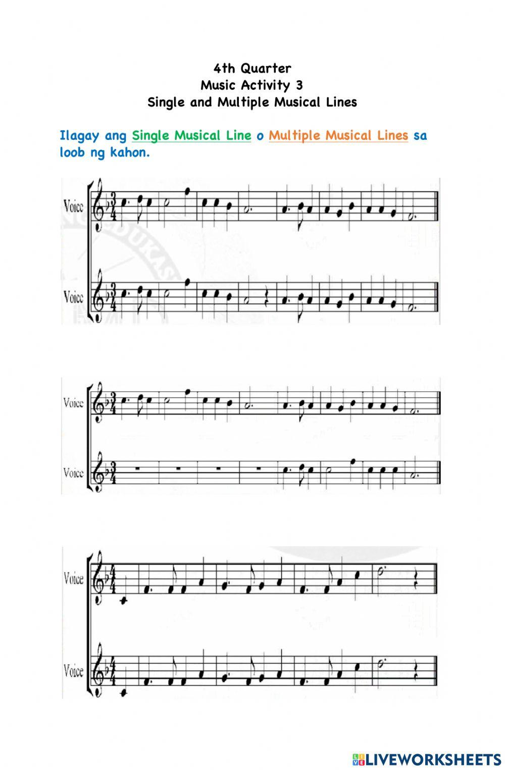 Music activity 3 interactive worksheet live worksheets