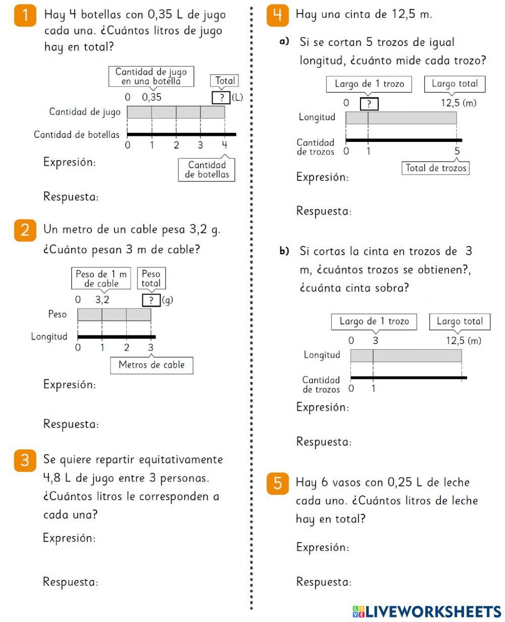 Problemas de decimales