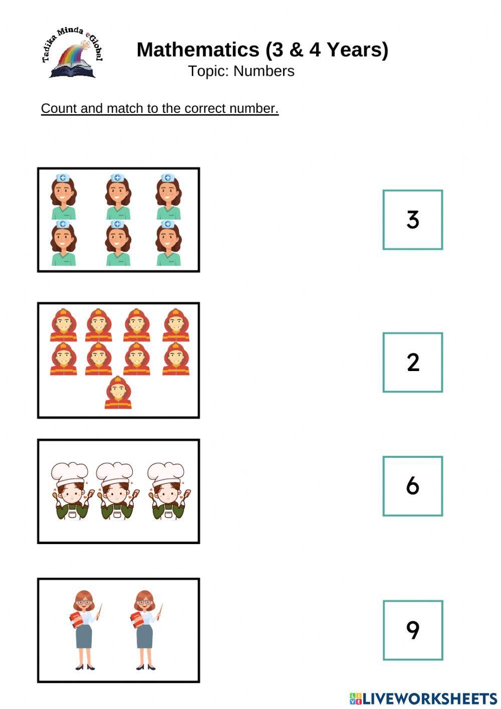 3 & 4 Years: Math (Numbers)