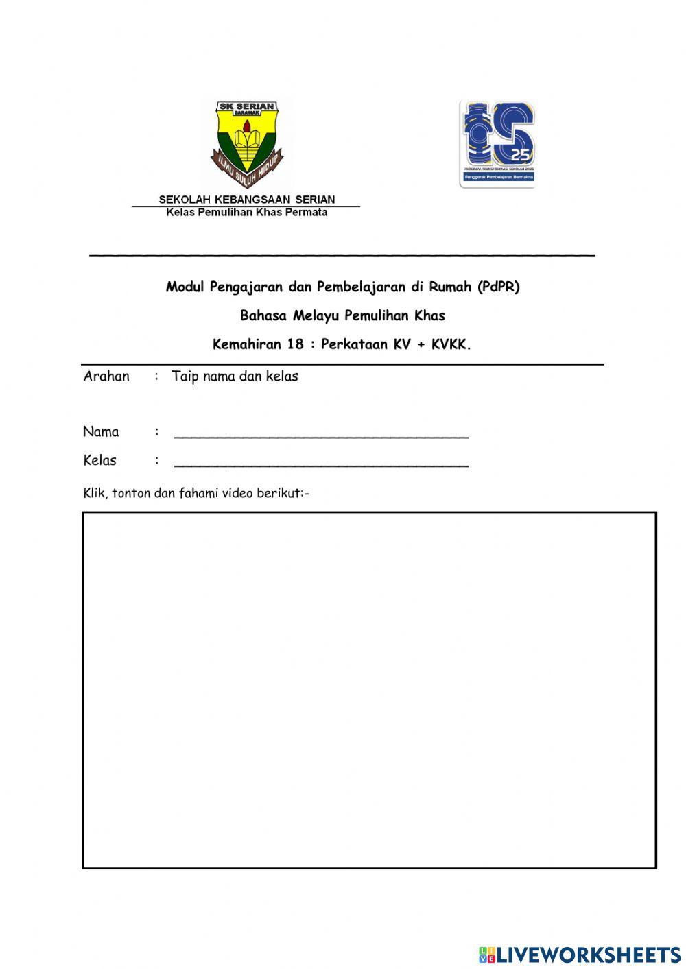 Kemahiran 18: KV+KVKK