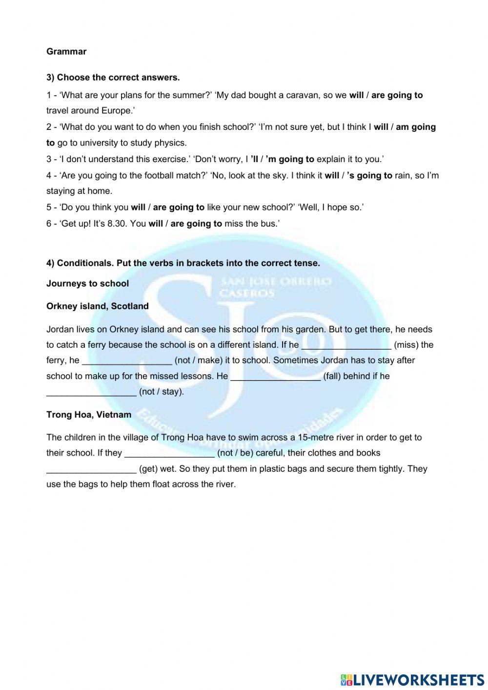 FUTURE FORMS - CONDITIONALS