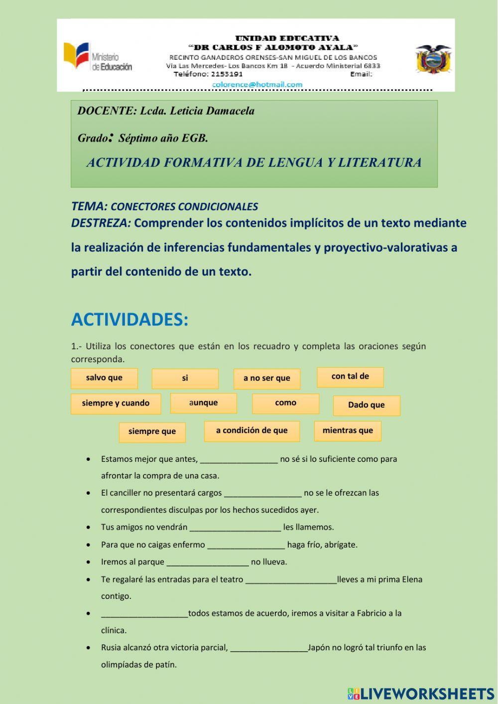 Conectores condicionales