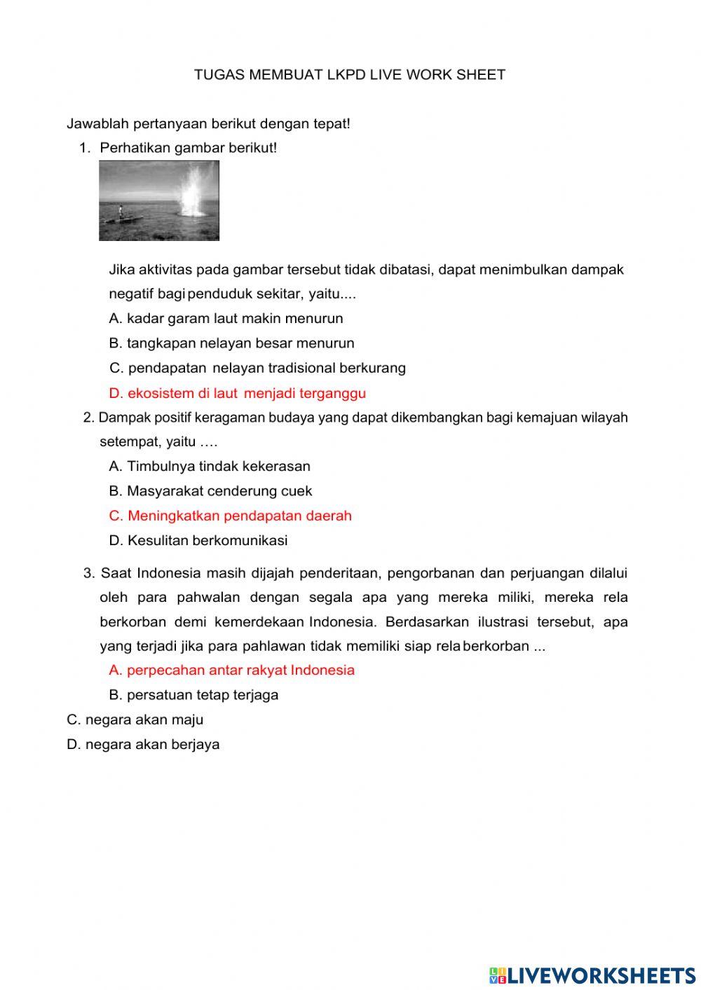 Tugas membuat lkpd interaktif