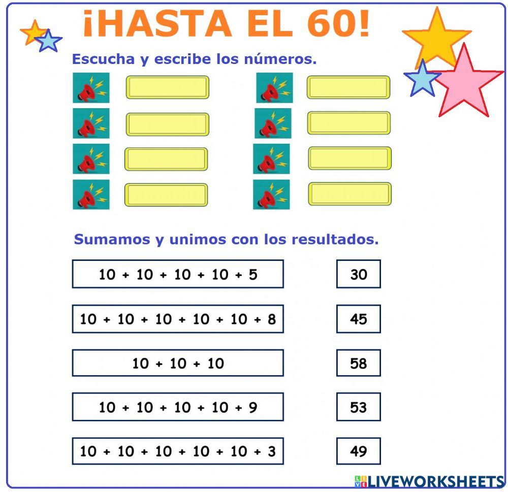 Números hasta 60