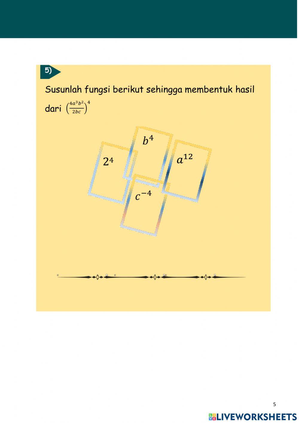 Materi prasyarat fungsi eksponen