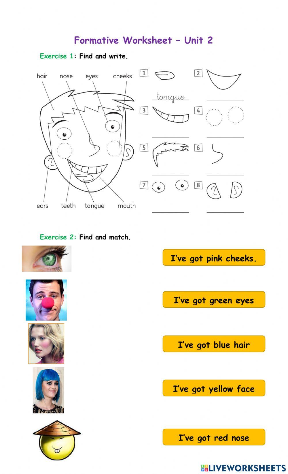 Parts of the face - I've got