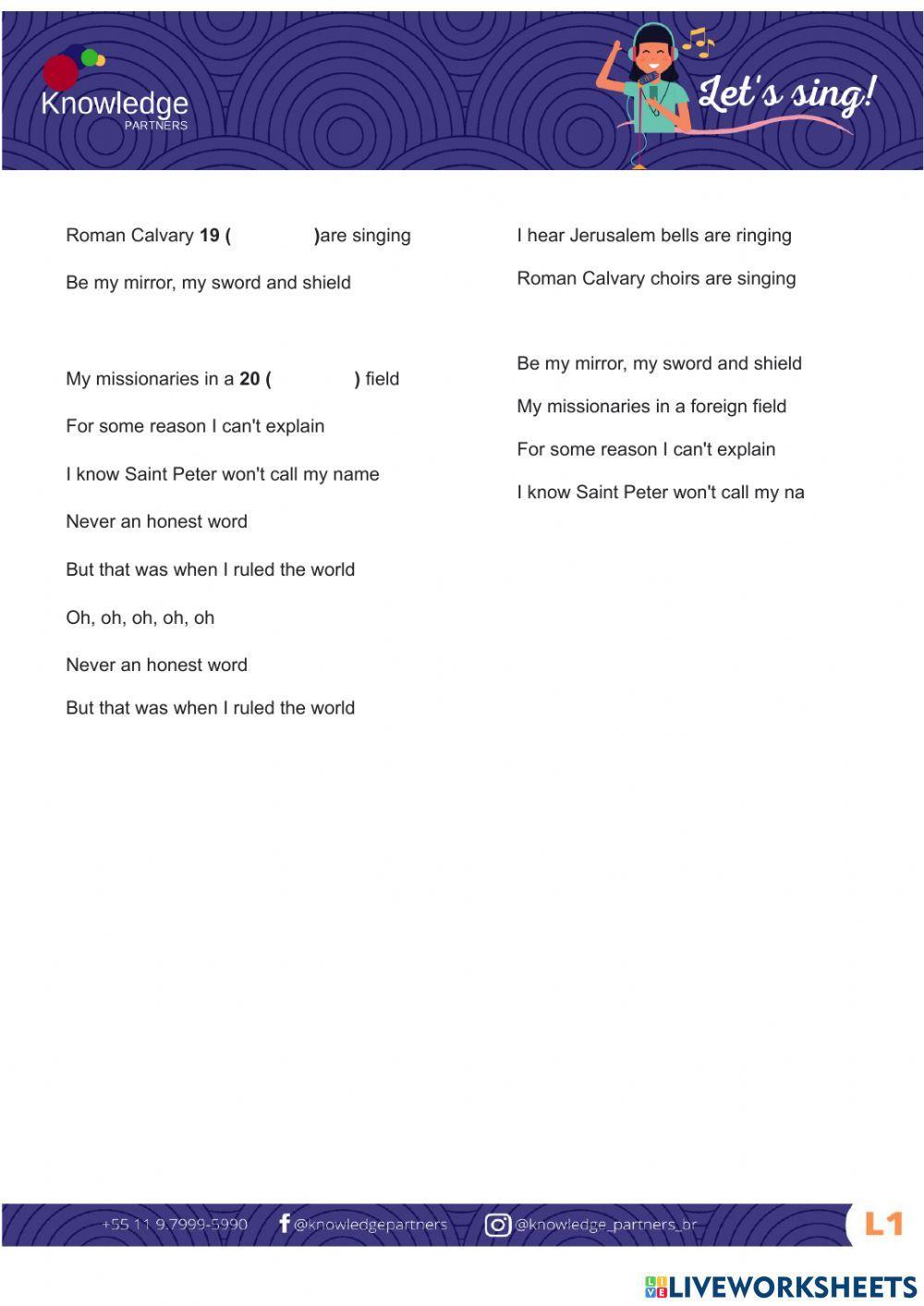 Let's Sing -Viva La Vida-Coldplay