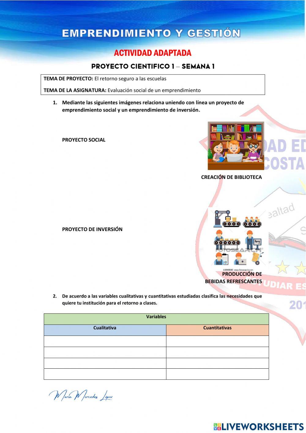 Evaluación social de un emprendimiento