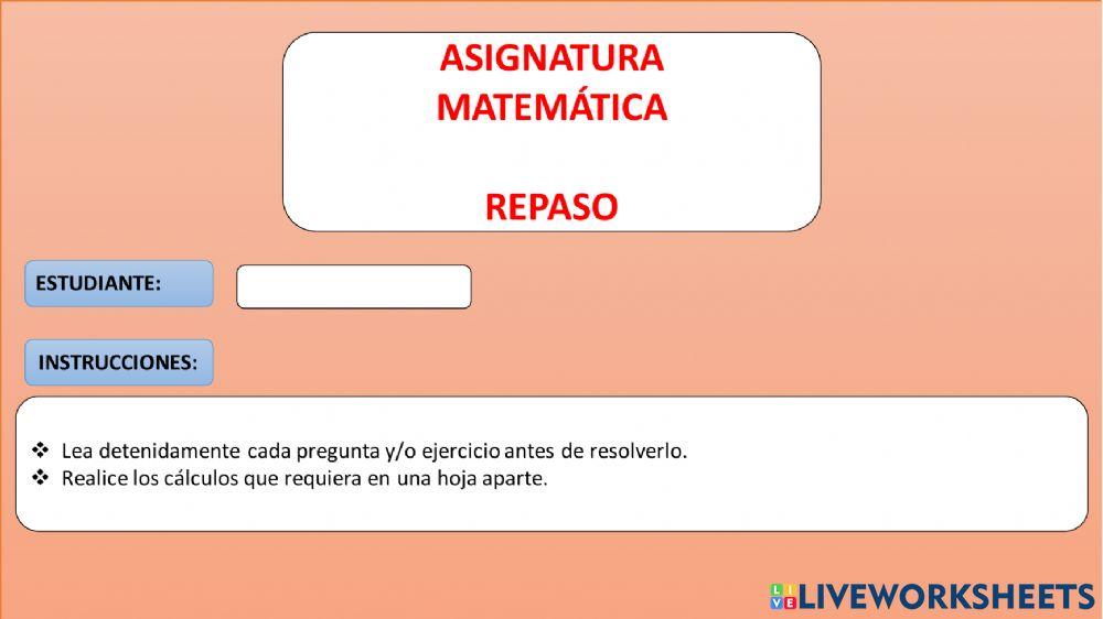 Matemática 1 BGU (Repaso 2 Q2)