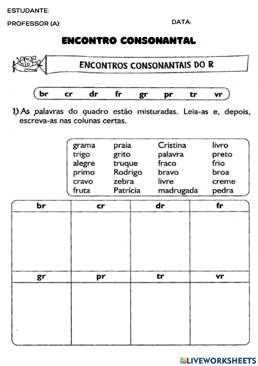 Encontro Consonantal