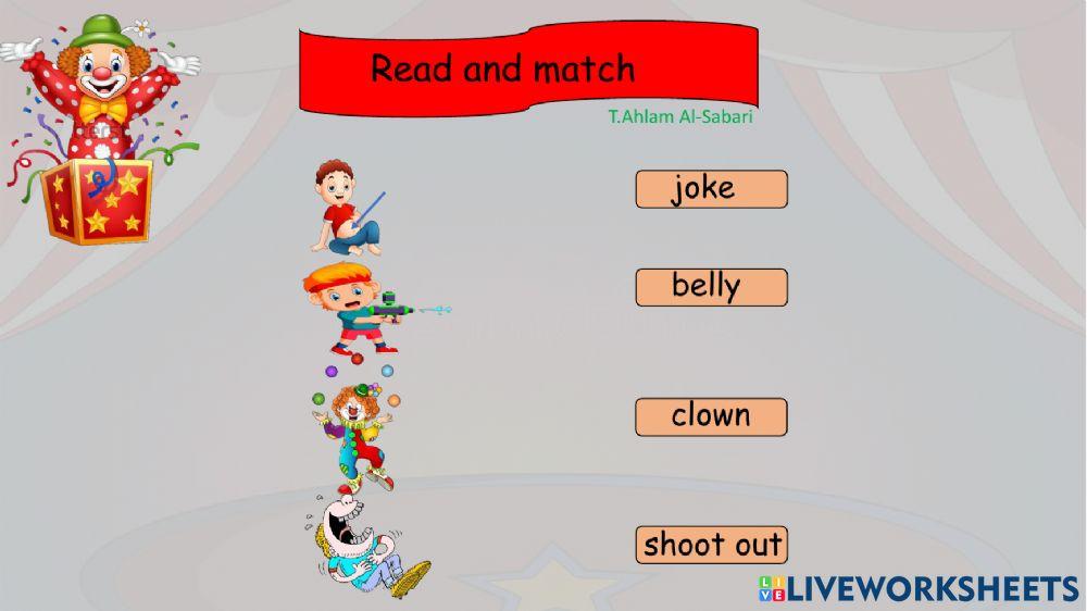 Vocabulary Kit the clown text
