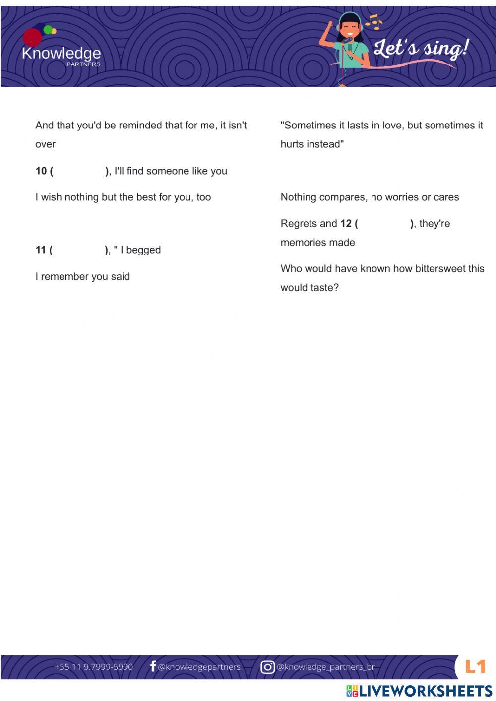 Let's Sing - Someone Like You - Adele