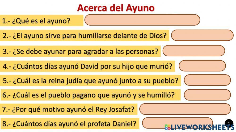 Ayuno del Señor