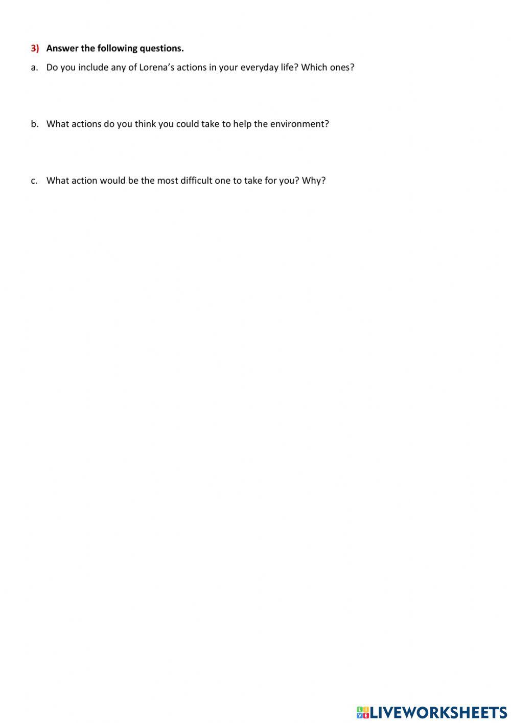 TP 15: A sustainable lifestyle