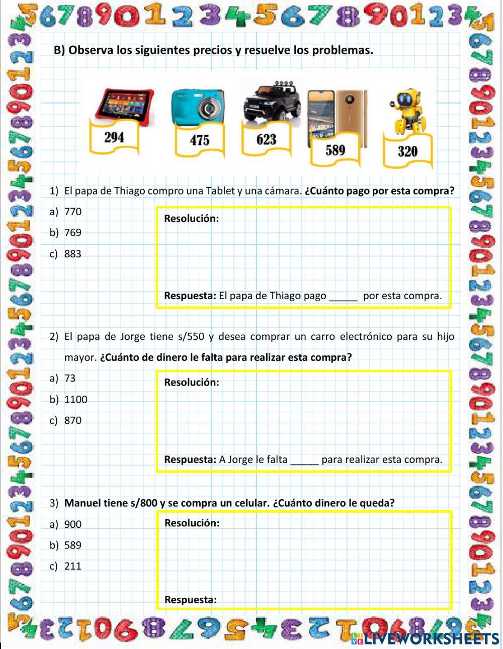 Adicion y sustracion con operaciones combinadas