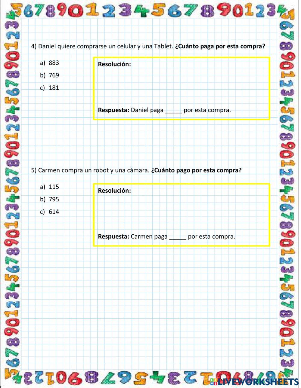 Adicion y sustracion con operaciones combinadas