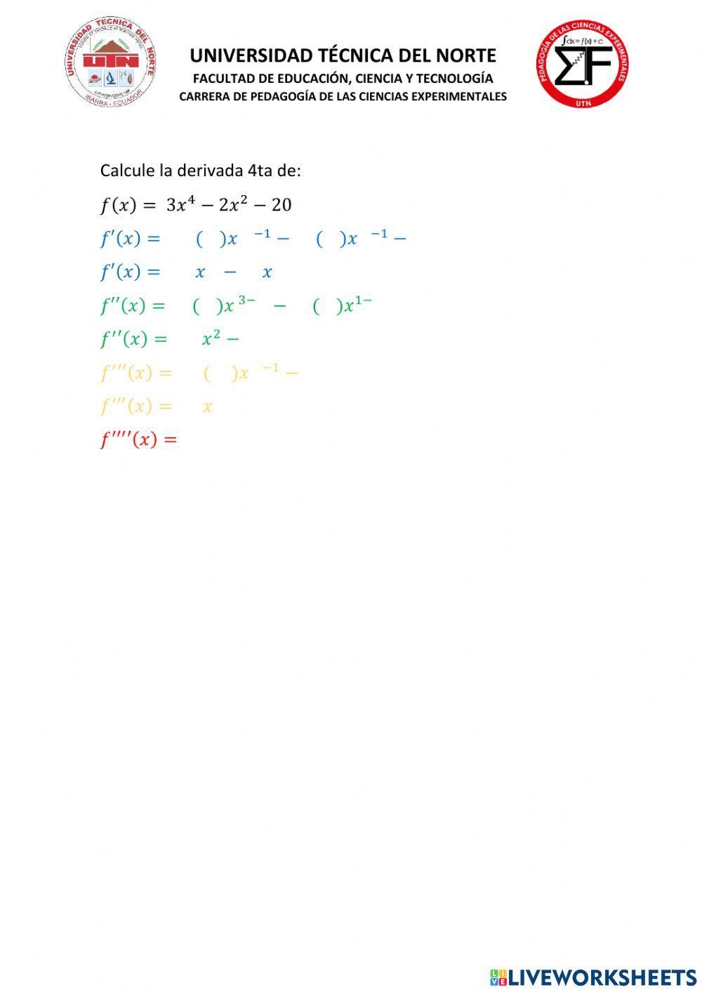 Derivadas de orden superior