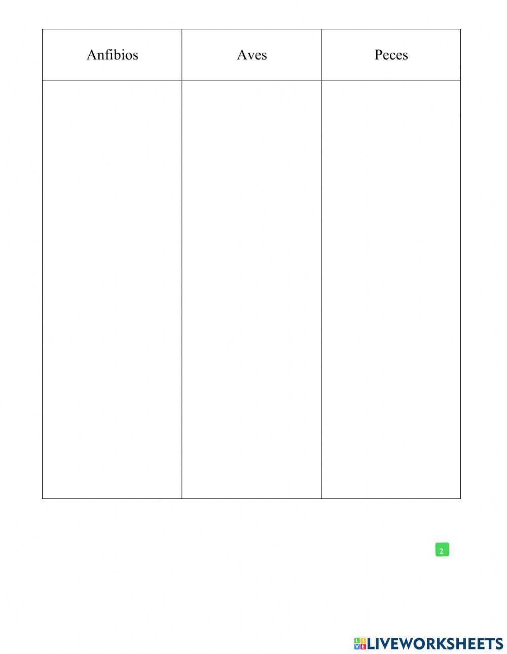 Clasificación de animales