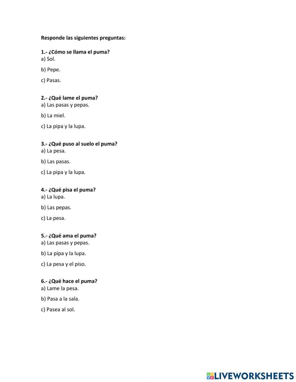 Lectura inicial-letras M L S P