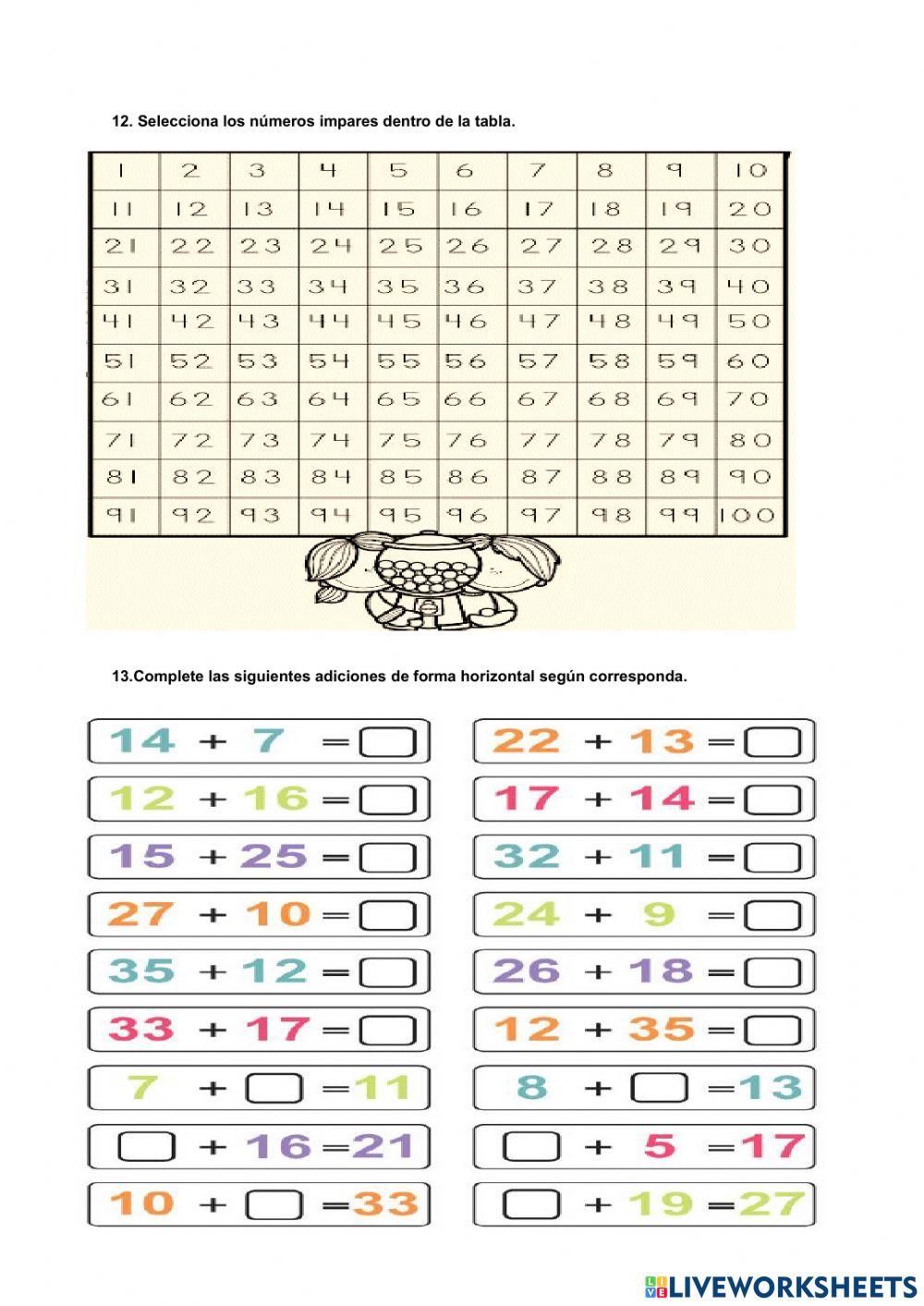 Evaluación QUIMESTRAL matemáticas