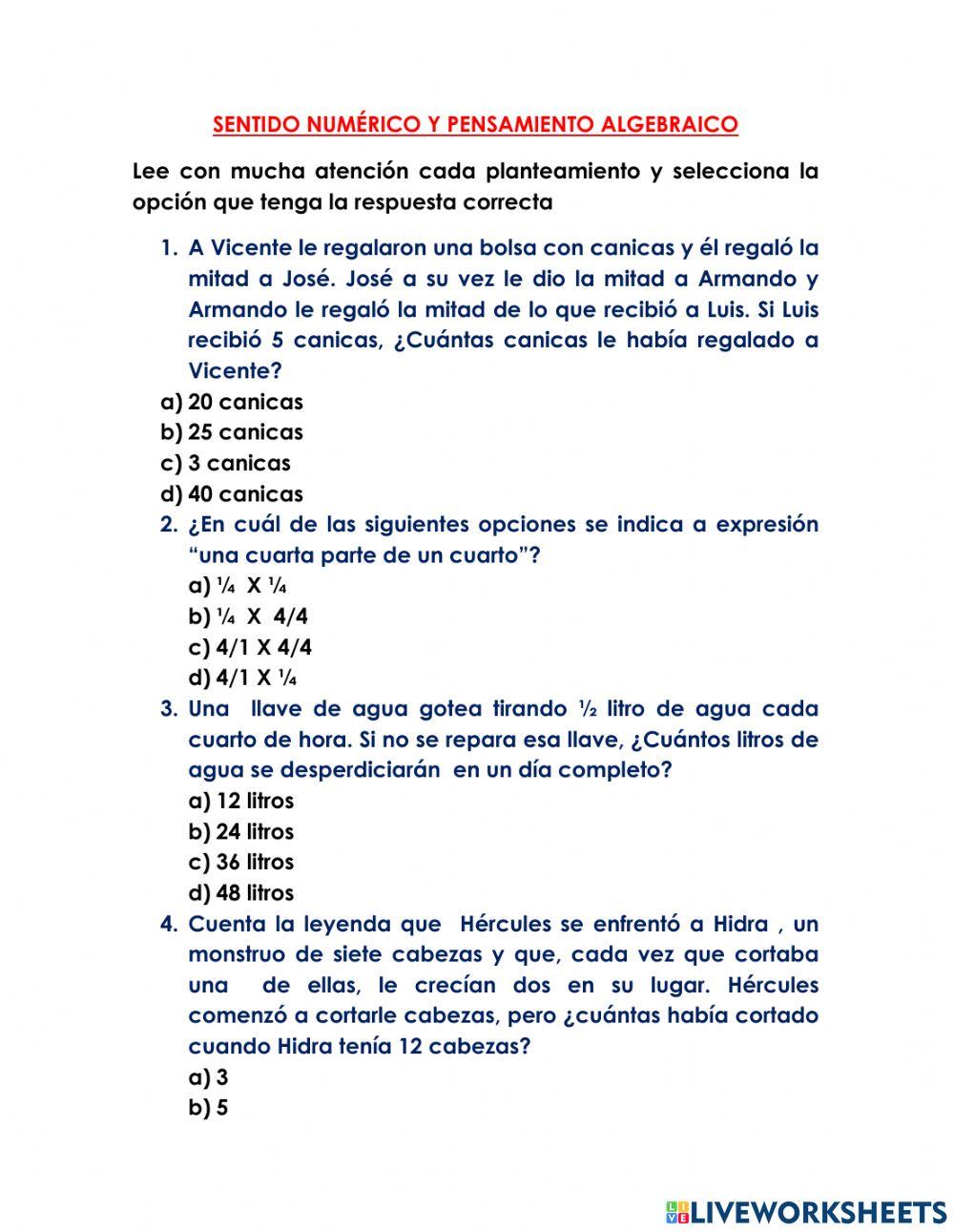 Pensamiento matemático