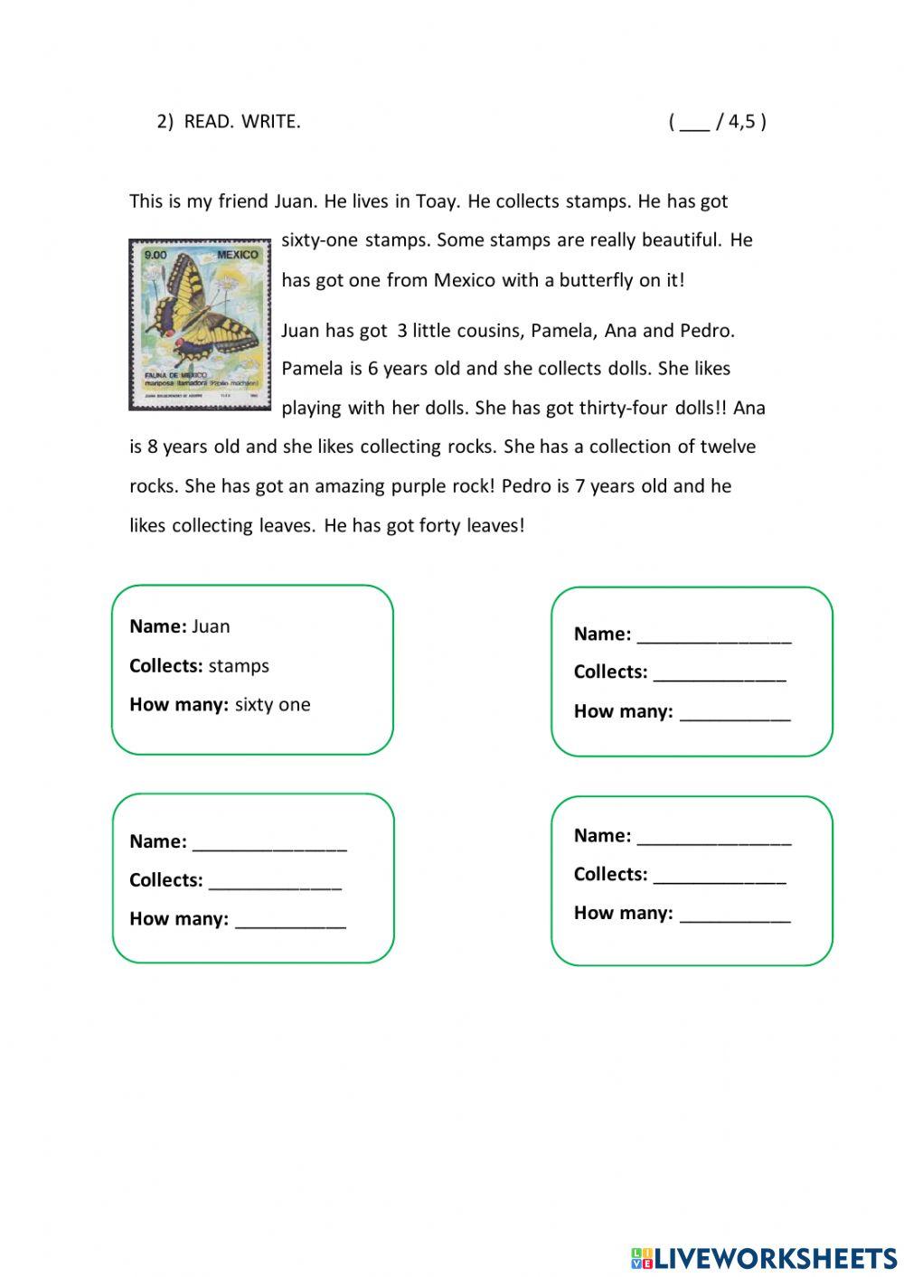 Mid-term exam 3rd grade