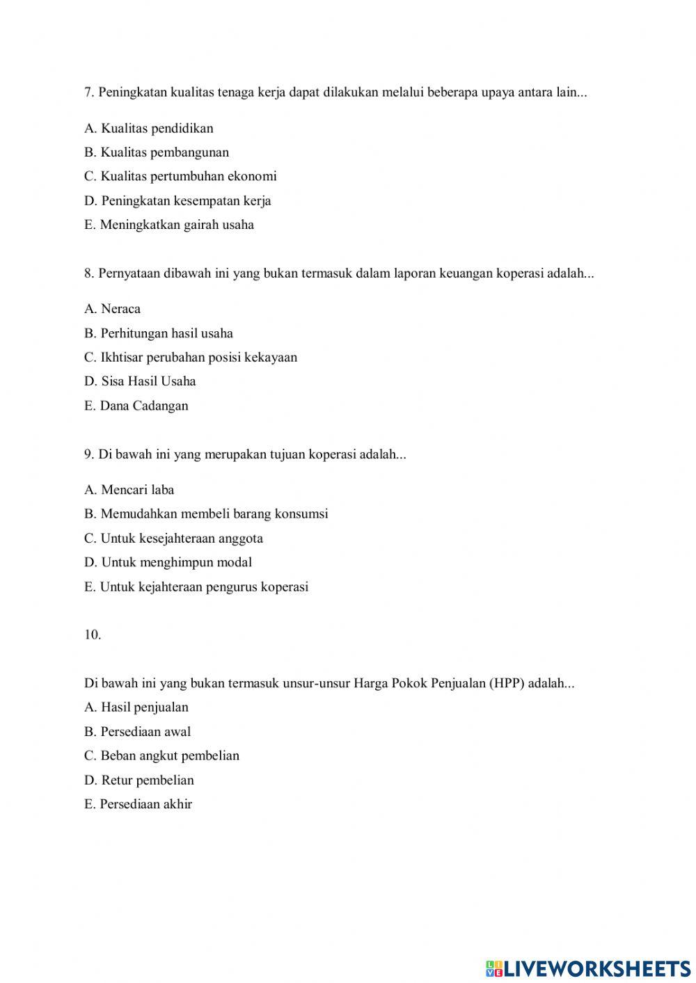 Ekonomi Kelas XI Paket C